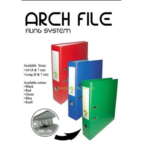 2 Pieces Arch File Folder 3 With Hard Cover Side Mechanism Arch File 2