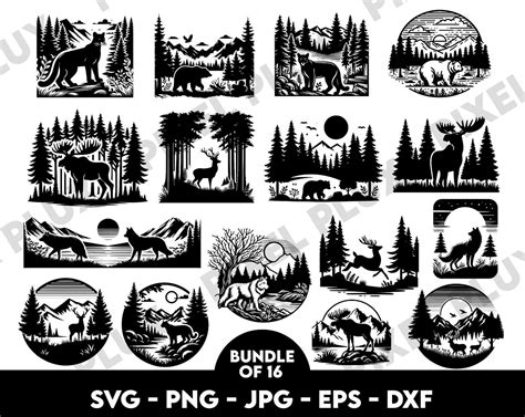 Wilderness Svg Deer Bundle Svg Deer Head Svg Forest Deer Svg Buck