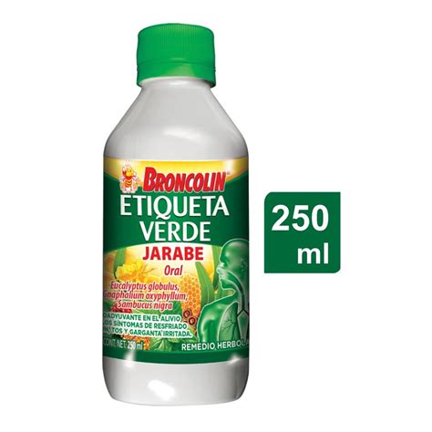 Jarabe Broncolin Etiqueta Verde 250 Ml Walmart