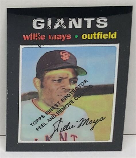 WILLIE MAYS 1997 Topps Finest Reprint 25 1971 Topps 600 HOF