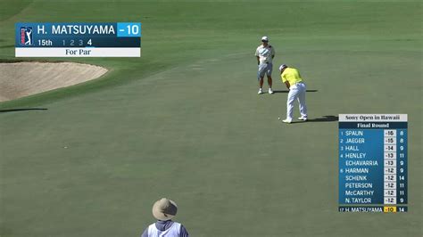 Hideki Matsuyama Round Th Hole Shot Sony Open