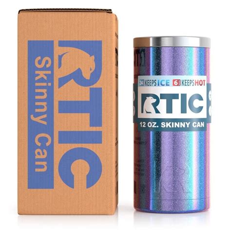 Rtic Insulated Stainless Steel Skinny Can Cooler 12oz Slim Can Sweat