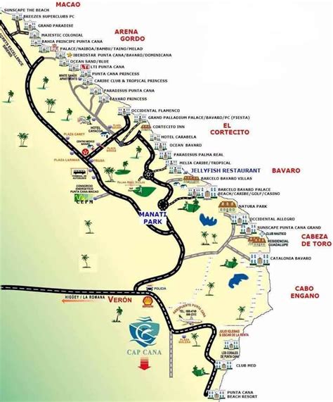 punta cana resort map