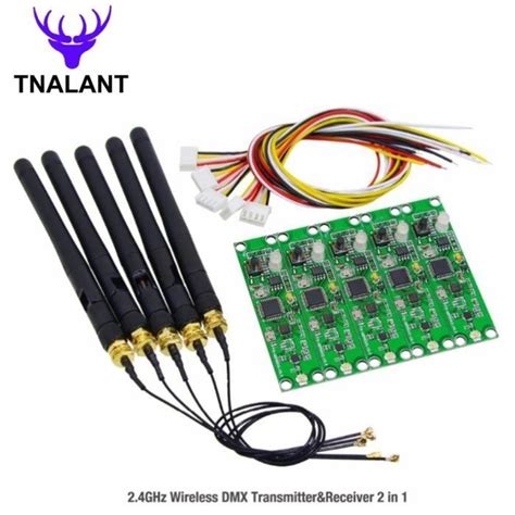 2PCS Émetteur récepteur Dmx 2 4 Sans Fil 512 Ghz Pcb 2 En 1 Avec