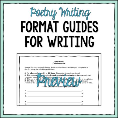 Ode Poetry Writing Poem Writing Form To Guide Process Made By