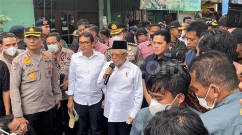 Tinjau Lokasi Kebakaran Wapres Ma Ruf Minta Depo Pertamina Plumpang