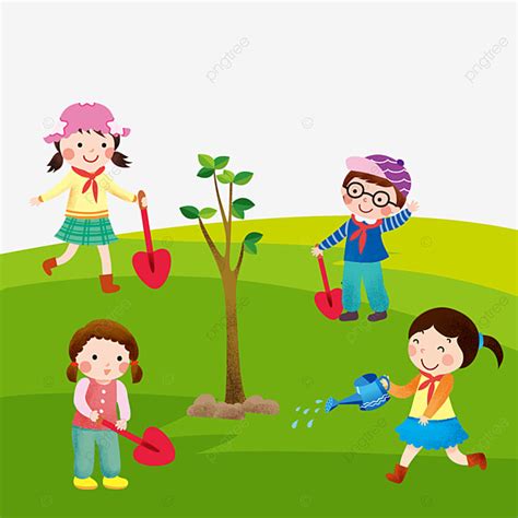 Kids Planting Clipart