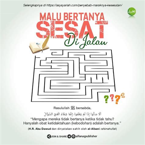 Al Faruq Publisher On Instagram Malu Bertanya Sesat Di Jalan Tanya