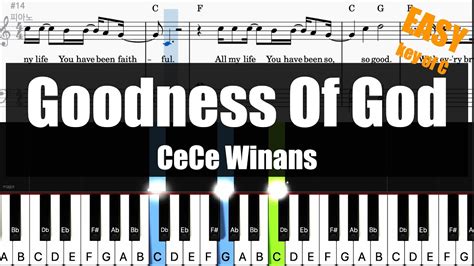 CeCe Winans - Goodness Of God (Key of C)Sheet + Lyrics + Chords Piano ...