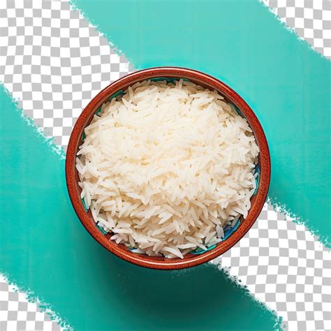 Le riz blanc basmati indien cuit dans un bol en céramique avec un fond