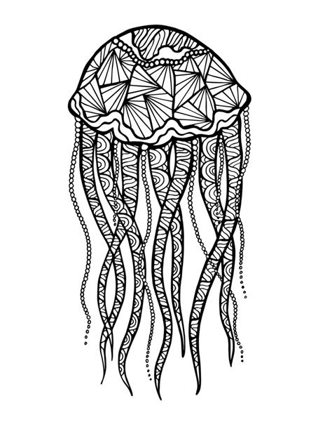 Kolorowanka Zwierz Ta Morskie O Miornica Zentangle Do Druku I Online