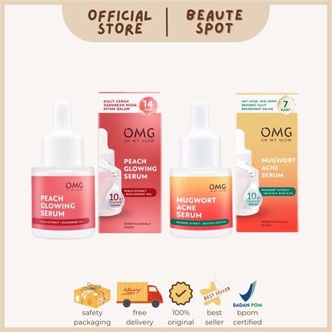 Jual Omg Oh My Glow Peach Glowing Serum Mugwort Acne Serum Shopee