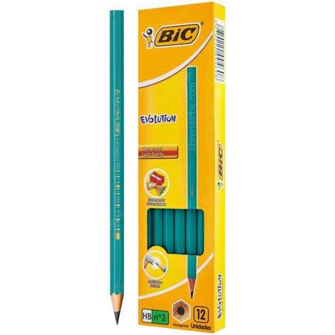 L Piz De Grafito Hb Bic Evolution Color Negro Caja De L Pices