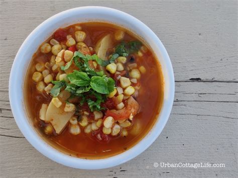 Grilled Corn Soup - Urban Cottage Life