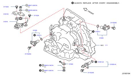 Nissan Altima Vehicle Speed Sensor Xf D Genuine Nissan Part