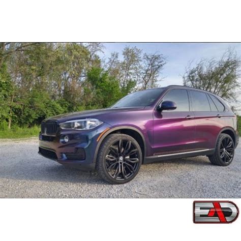 Bmw X5 Wrapped In Colorflip Deep Space Blue Bronze Purple Shade Shifting Vinyl Vinyl Wrap 3m