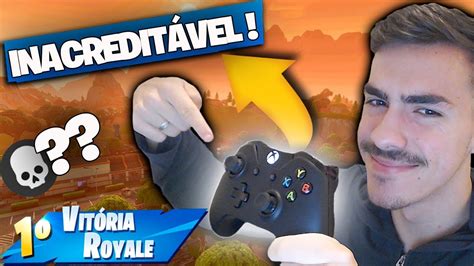 Joguei Fortnite No Pc Controle Pela Primeira Vez Youtube