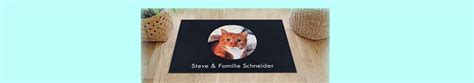 Fußmatte Katze mit Namen und Foto personalisiert selbst gestalten