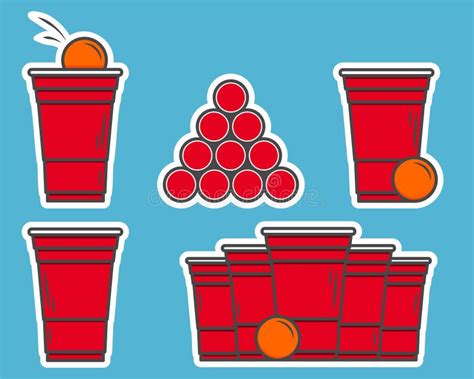 Beer Pong Drinking Game Stock Illustrations 52 Beer Pong Drinking