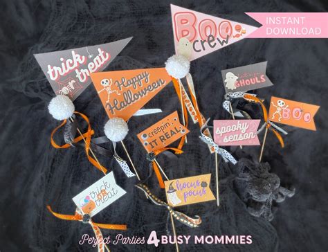 Digital Halloween Pennant Flags. Printable Halloween Décor. - Etsy