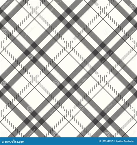 Gray Black White Pixel Check Plaid Seamless Pattern. Vector