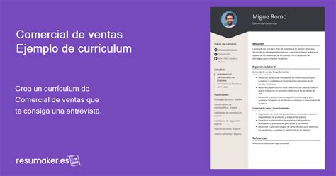 Ejemplos De Curriculum Vitae Comercial De Ventas Plantilla Y Consejos