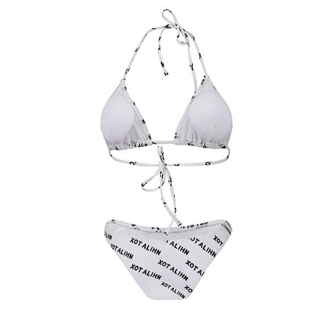 Micro Women Set Custom Girl Swimwear Swimsuit Triangle Lettes Printing Swim Wear Sexy Bikini