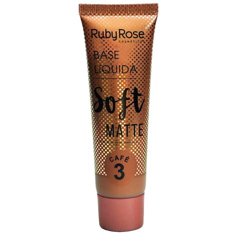 Base L Quida Soft Matte Caf Da Ruby Rose Gall Maquiagens