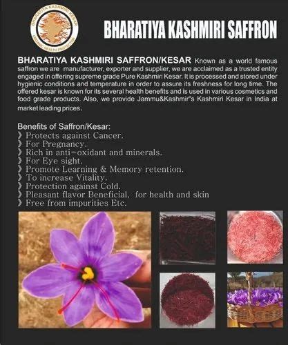 Home Brand Kashmiri Saffron Organic Pulwama Mogra Kesar Packaging Size