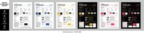 Din A Brand Guidelines Poster Layout Stock Vector Royalty Free