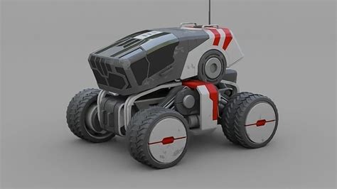 Sci Fi Truck D Model Rigged Cgtrader