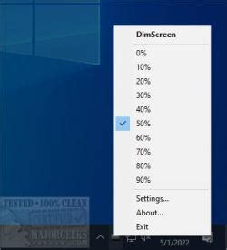 dimscreen majorgeeks