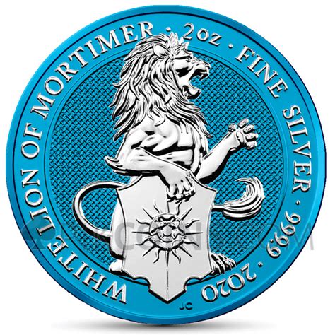 White Lion Of Mortimer 5 £ 2020 Space Blue Coin Modern Numismatic