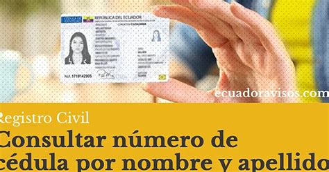 Consulta CÓDIGO DACTILAR de Cédula GUÍA Ecuador