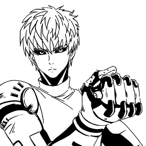 Garou De One Punch Man Coloring Pages One Punch Man Coloring Pages Páginas Para Colorear