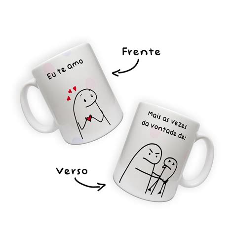 Caneca Divertida Flork Ml Frase Te Amo Mais As Vezes Da