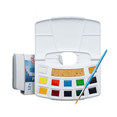 Royal Talens Art Creation Watercolour Half Pan Pocketbox Set Of