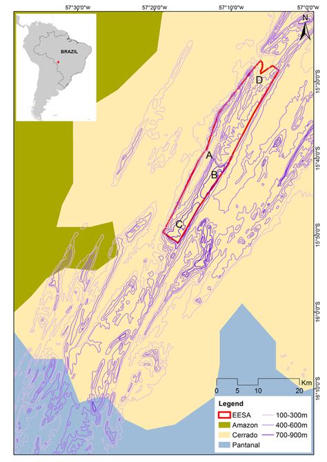 Location of Estação Ecológica da Serra das Araras EESA state of Mato