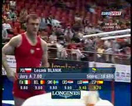 Leszek Blanik POL Sprung Finale EM 2008 Lausanne Mpg YouTube