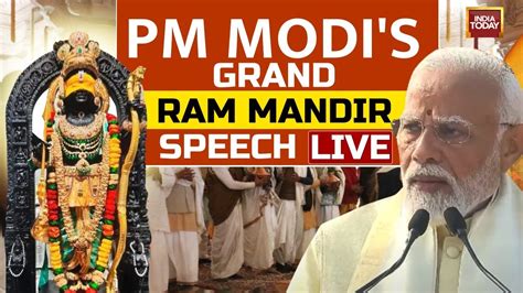 PM Modi S LIVE Speech At Ram Mandir PM Modi Ram Mandir Pran