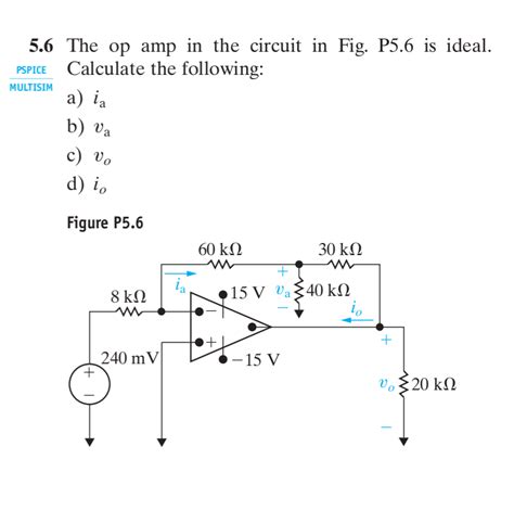 Solved The Op In The Circuit In Fig P Is Ideal Chegg