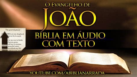 A Bíblia Narrada JoÃo Completo Com Texto Deslizante Estudo Biblico