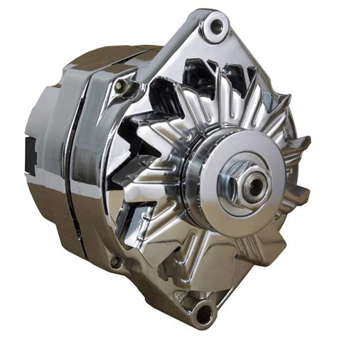 New Chrome Chevy Alternator Compatible With 110 Amp 3 Wire Or 1 One