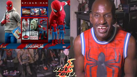 Hot Toys D23 Exclusive Avengers Campus Spider Man Sixth Scale Figure Preview YouTube