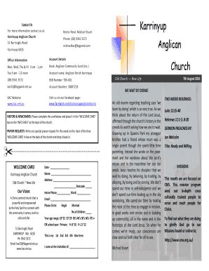 Fillable Online Karrinyup Anglican Church Fax Email Print Pdffiller