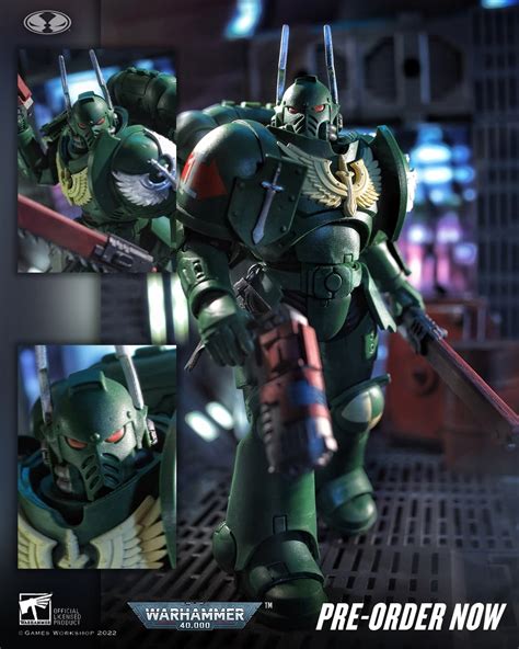 Mcfarlane Debuts Warhammer 40000 Dark Angels Sergeant Figure