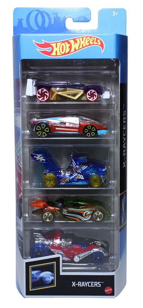 HOT WHEELS PAQUET DE 5 VOITURES 1 64 X RAYCERS