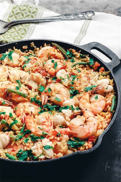 Seafood Paella With Rice