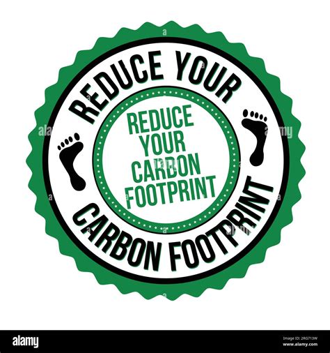 Reduce Carbon Footprint Grunge Rubber Stamp On White Background Vector