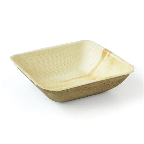 Square Palm Leaf Bowl Packaging Size 100 Pieces For Event And Party